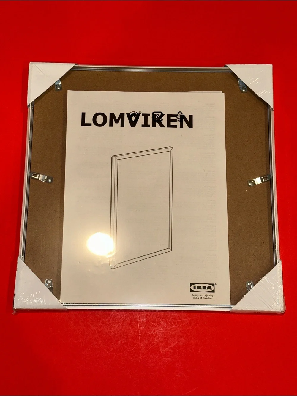 IKEA LOMVIKEN Silver Picture Frame 32X32 cm 12 ½X12 ½ 